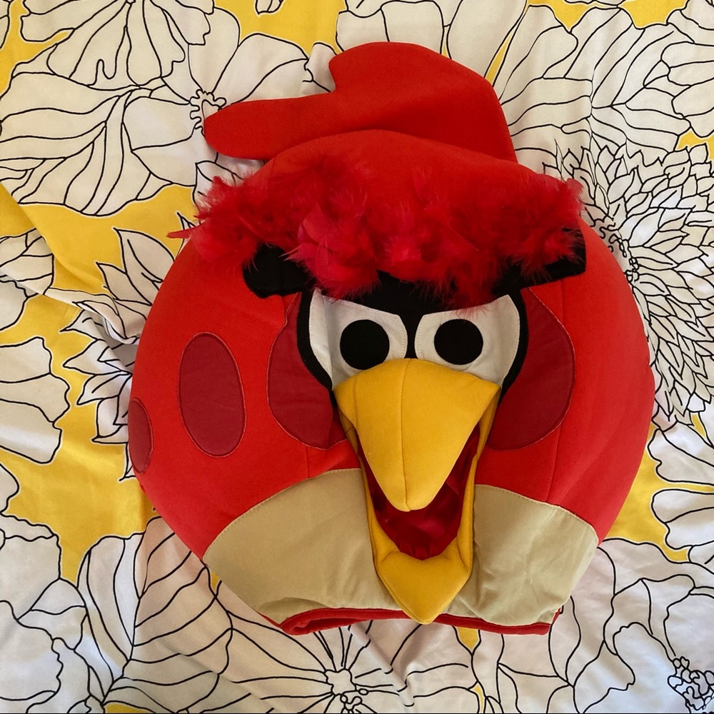 Angry bird costume mask red bird unisex